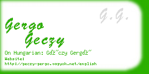 gergo geczy business card